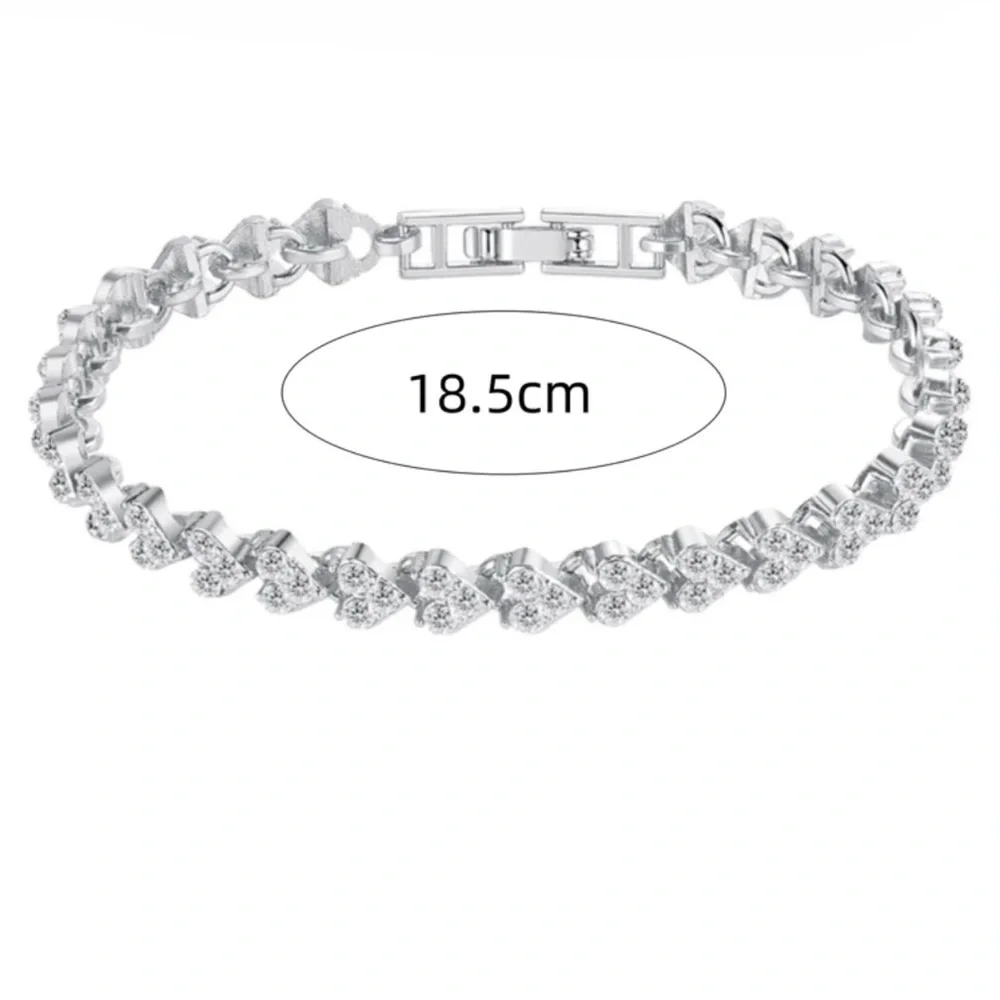 Luxurious High-End faux Diamond Decoration Shiny Bracelet tennis bracelet